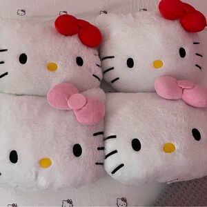 Hello Kitty White and Pink Plush Pillows
